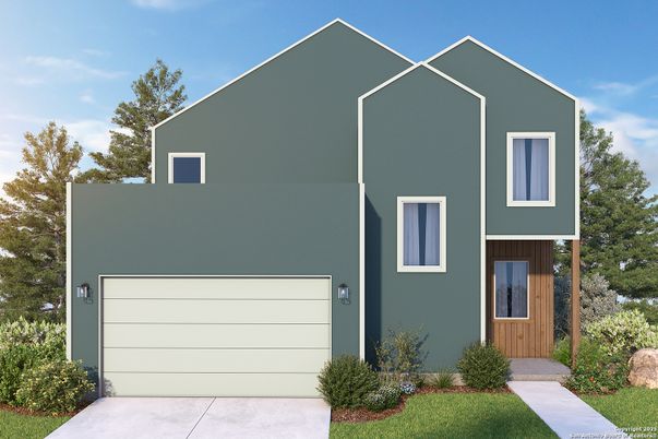 Attached, Exterior, Facade, Modern