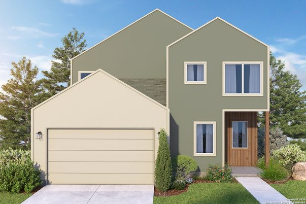 Attached, Exterior, Facade, Modern