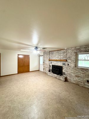 Empty room, Fireplace, Interior, Stone Walls