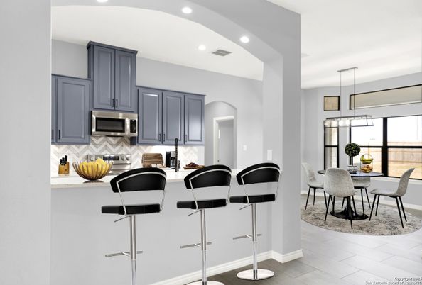 Dining room, Interior, Kitchen, Pendant Lights, Recessed Lighting