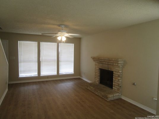 Empty room, Fireplace, Interior, Wood Texture Flooring