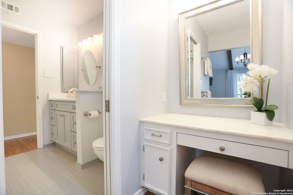 Bathroom, Chandelier, Interior, Wood Texture Flooring