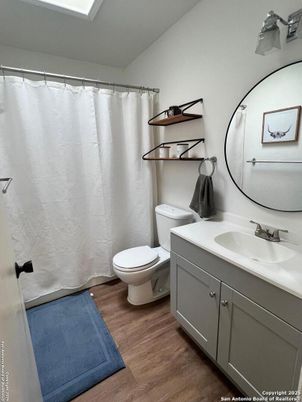 Bathroom, Dual Sink Vanities, Interior, Wood Texture Flooring