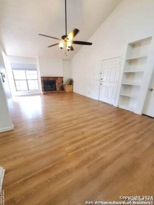 Empty room, Fireplace, Interior, Wood Texture Flooring
