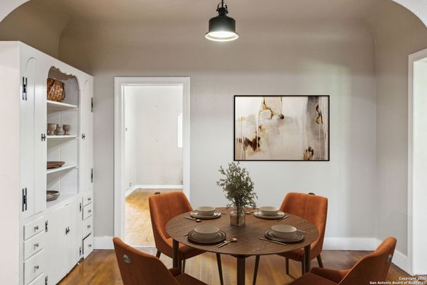 Dining room, Interior, Wood Texture Flooring