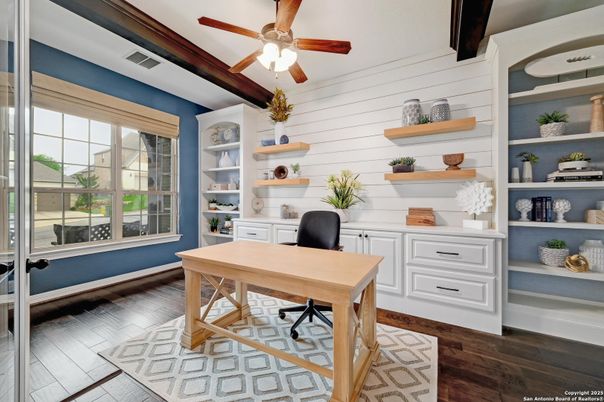 Home Office, Interior, Wood Texture Flooring