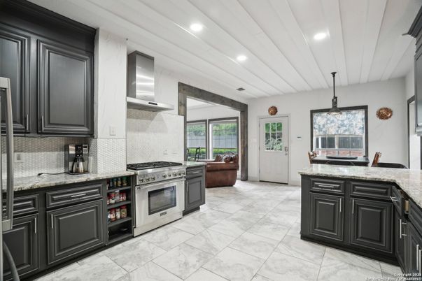 Interior, Kitchen, Pendant Lights, Recessed Lighting, Stainless Steel Appliances