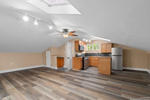 Interior, Kitchen, Wood Texture Flooring