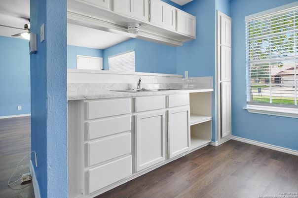 Interior, Kitchen, Wood Texture Flooring