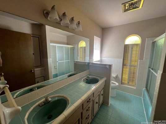 Bathroom, Dual Sink Vanities, Interior, Tile Countertops