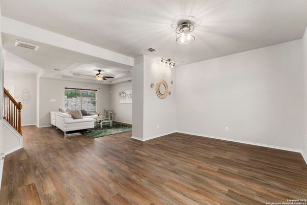 Empty room, Interior, Living room, Wood Texture Flooring