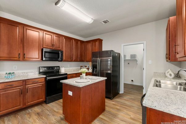 Interior, Kitchen, Wood Texture Flooring