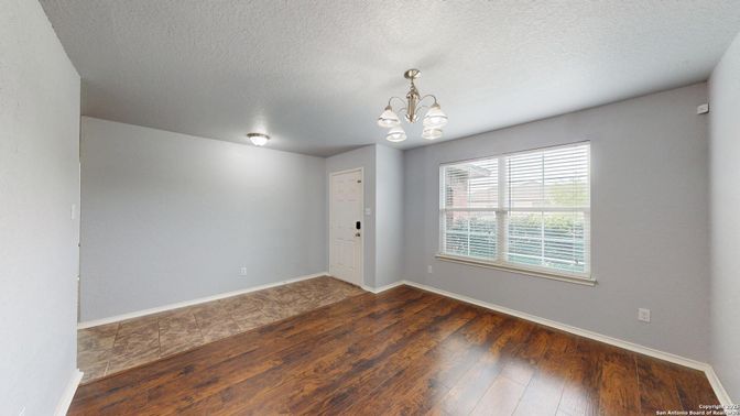Chandelier, Empty room, Interior, Wood Texture Flooring