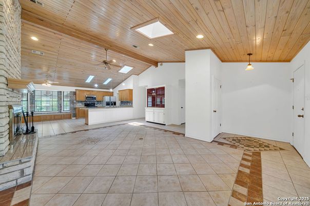 Interior, Kitchen, Pendant Lights, Recessed Lighting, Wooden Ceilings