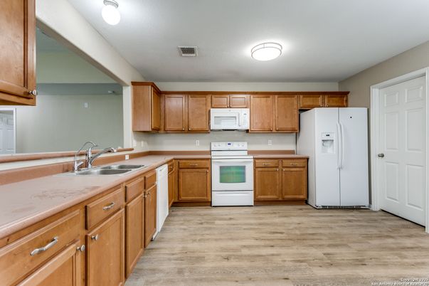 Interior, Kitchen, Wood Texture Flooring