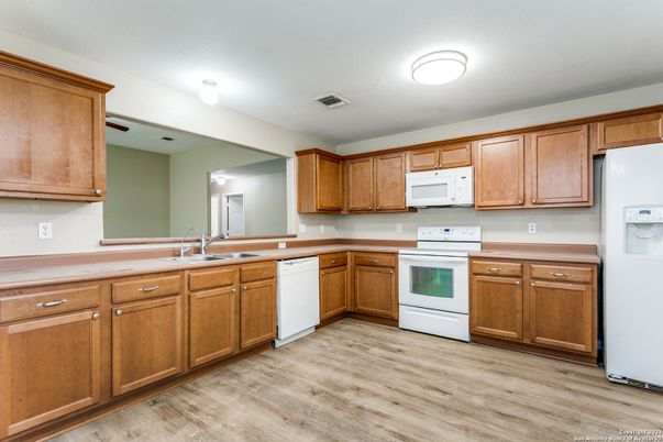 Interior, Kitchen, Wood Texture Flooring