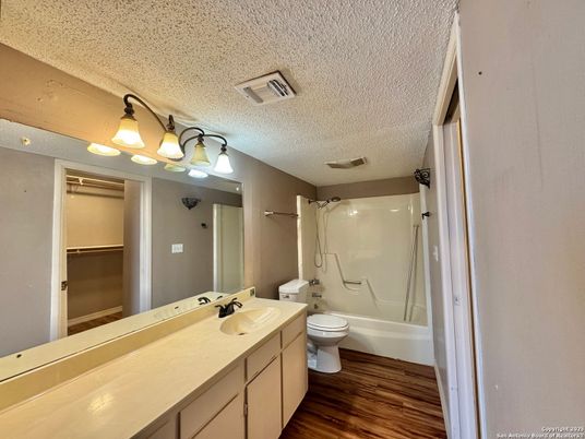 Bathroom, Dual Sink Vanities, Interior, Wood Texture Flooring