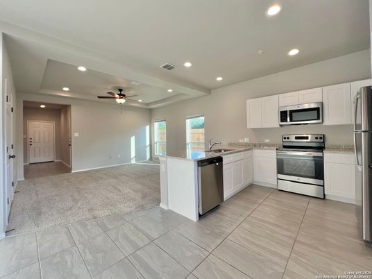 Interior, Kitchen, Recessed Lighting, Stainless Steel Appliances