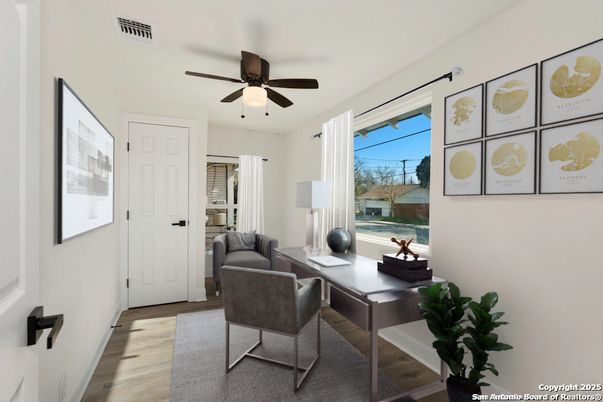Home Office, Interior, Wood Texture Flooring