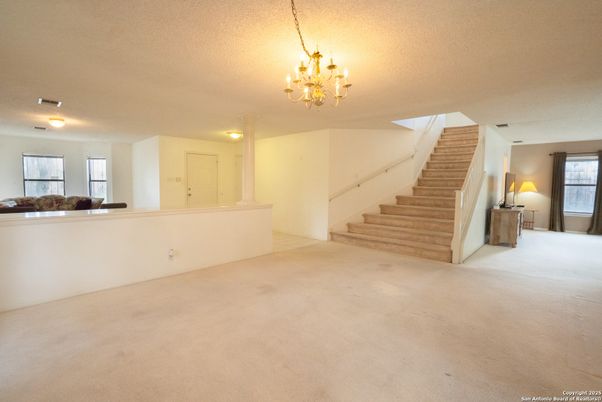 Chandelier, Empty room, Interior