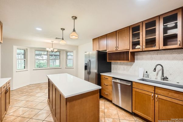 Chandelier, Interior, Kitchen, Pendant Lights, Recessed Lighting, Stainless Steel Appliances
