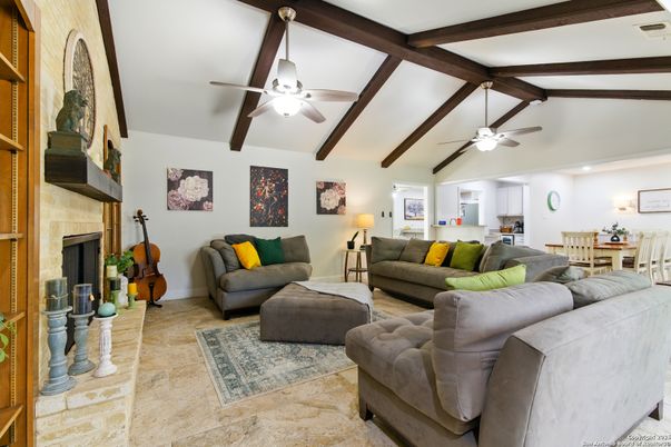 Fireplace, Interior, Living room, Wooden Beams