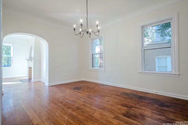 Chandelier, Empty room, Interior, Wood Texture Flooring