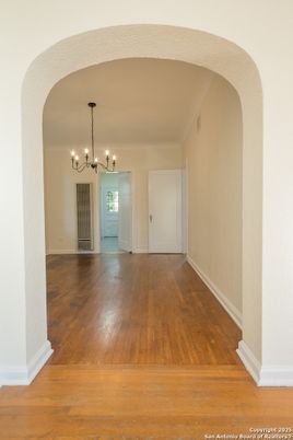 Chandelier, Empty room, Interior, Wood Texture Flooring