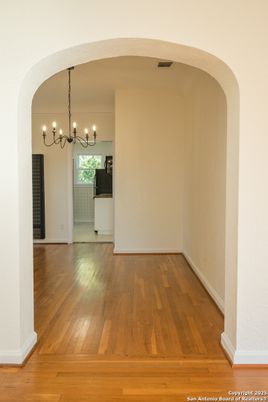 Chandelier, Empty room, Interior, Wood Texture Flooring