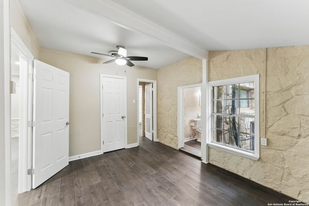 Empty room, Interior, Stone Walls, Wood Texture Flooring