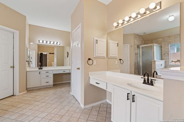Bathroom, Dual Sink Vanities, Glass Shower, Interior
