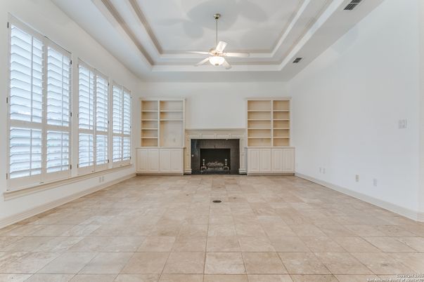 Empty room, Fireplace, Interior