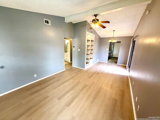 Chandelier, Empty room, Interior, Wood Texture Flooring