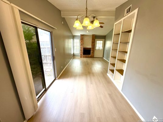 Chandelier, Fireplace, Interior, Pendant Lights, Wood Texture Flooring