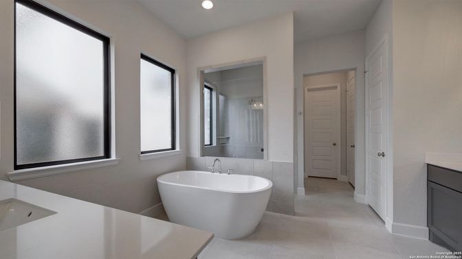 Bathroom, Free Standing Baths, Interior, Recessed Lighting