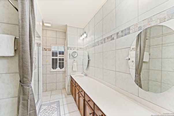 Bathroom, Dual Sink Vanities, Glass Shower, Interior