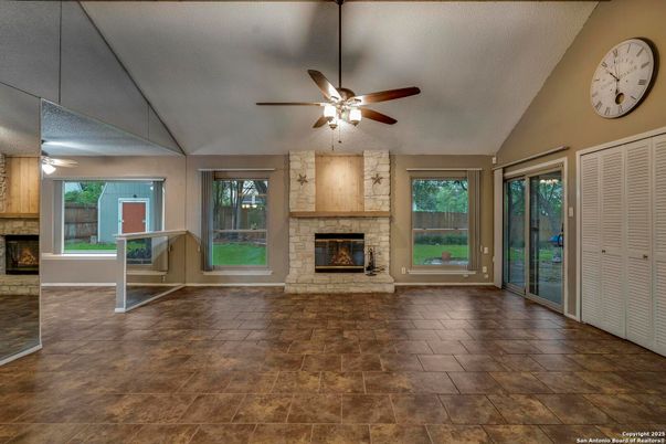 Empty room, Fireplace, Interior