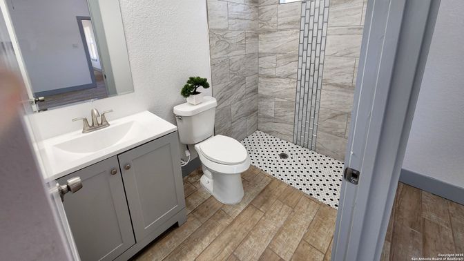 Bathroom, Interior, Wood Texture Flooring
