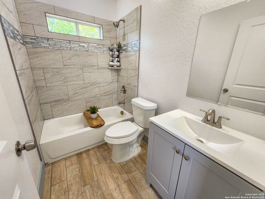 Bathroom, Interior, Marble Walls, Wood Texture Flooring