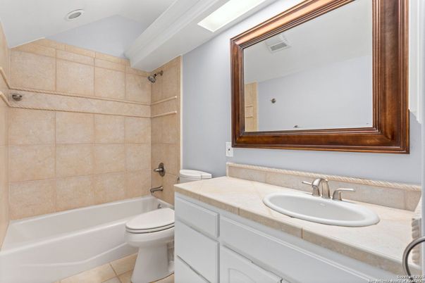 Bathroom, Interior, Recessed Lighting, Tile Countertops