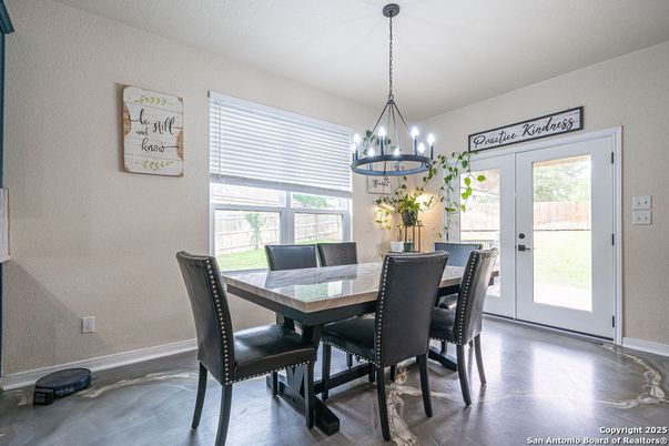 Chandelier, Dining room, Interior, Pendant Lights, Wood Texture Flooring
