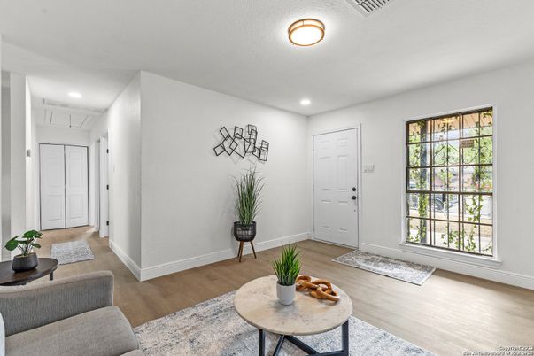 Interior, Recessed Lighting, Wood Texture Flooring