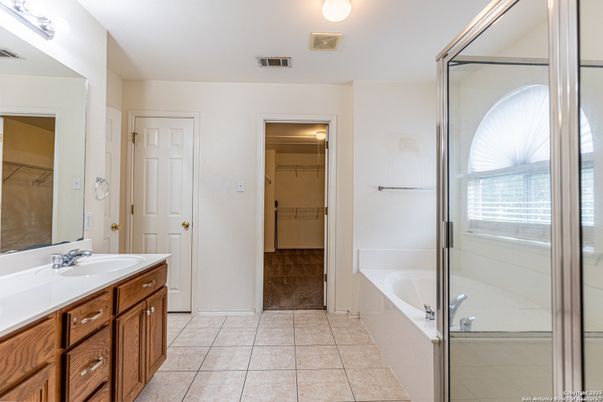 Bathroom, Dual Sink Vanities, Glass Shower, Interior