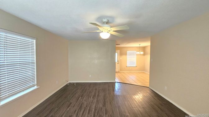 Chandelier, Empty room, Interior, Pendant Lights, Wood Texture Flooring