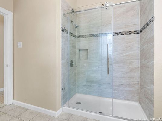 Bathroom, Glass Shower, Interior, Marble Walls