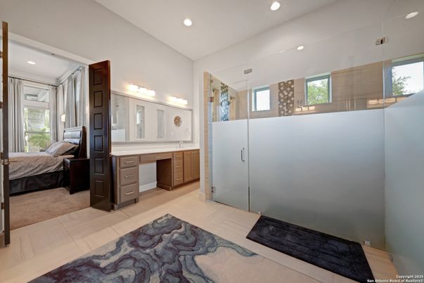 Bathroom, Bedroom, Glass Shower, Interior, Recessed Lighting