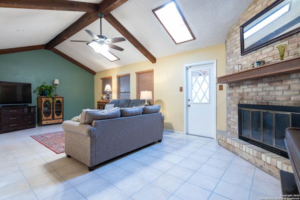 Fireplace, Interior, Living room, Stone Walls, Wooden Beams
