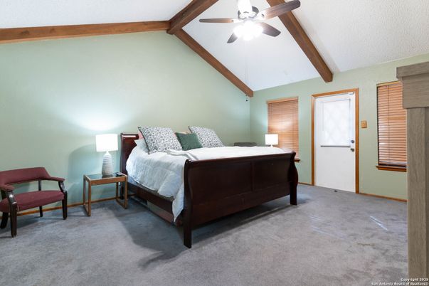 Bedroom, Interior, Wooden Beams
