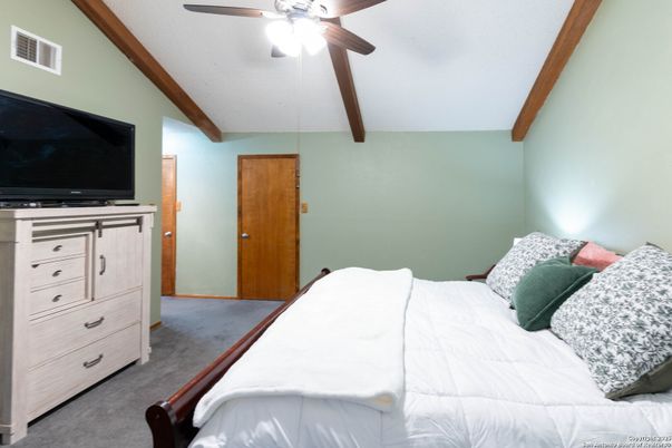 Bedroom, Interior, Wooden Beams