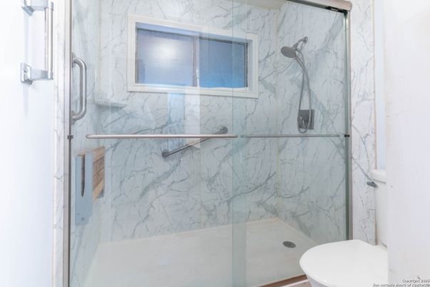 Bathroom, Glass Shower, Interior, Marble Walls
